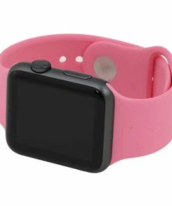 Pink Silicone Watch Band Made To Fit 42mm Apple® Watch -Cheap Watch Bands Store pink silicone appleband 5046 42photo4 69623.1659986018