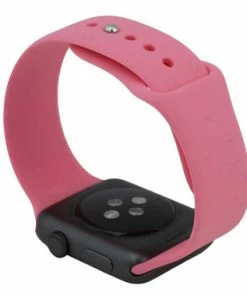 Pink Silicone Watch Band Made To Fit 42mm Apple® Watch -Cheap Watch Bands Store pink silicone appleband 5046 42photo5 39263.1659986018