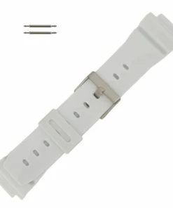 16mm Hadley Roma White Sport Watch Band Fits Casio G Shock 7 1/2 Inch Length