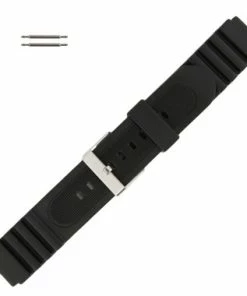 16mm Hadley Roma Watch Strap PVC Diver Style 7 1/4 Inch Length