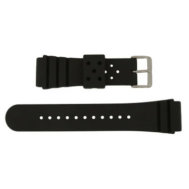 Hadley Roma Watch Band 24mm PU Sport Watch Band Fits Pro Diver 8 1/4 Inch Length 2 Hadley Roma Watch Band 24mm PU Sport Watch Band Fits Pro Diver 8 1/4 Inch Length - Image 2