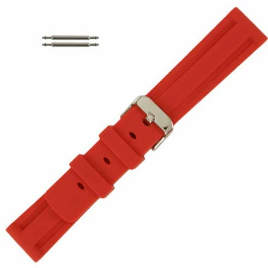 Silicone Watch Band 18mm Red Sport Rubber Jelly 7 11/16 Inch Length 1 Silicone Watch Band 18mm Red Sport Rubber Jelly 7 11/16 Inch Length