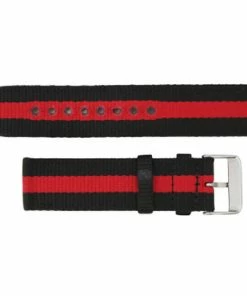 Hadley Roma Red And Black Striped 22mm Nylon Watch Band 7 3/4 Inch Length 8 Hadley Roma Red And Black Striped 22mm Nylon Watch Band 7 3/4 Inch Length -Cheap Watch Bands Store red striped nylon watchband wb 986 22photo3 48769.1659442748