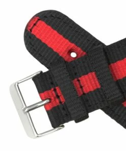Hadley Roma Red And Black Striped 22mm Nylon Watch Band 7 3/4 Inch Length 9 Hadley Roma Red And Black Striped 22mm Nylon Watch Band 7 3/4 Inch Length -Cheap Watch Bands Store red striped nylon watchband wb 986 22photo4 66703.1659442748