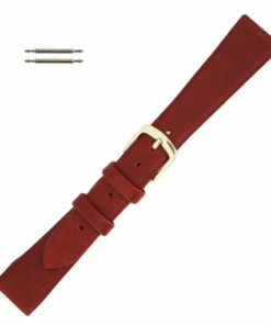Hadley Roma 18mm Leather Watch Band Red Smooth Calf 6 1/2 Inch Length