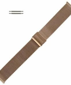 Rose Gold Tone 22mm Mesh Metal Watch Band 7 Inch Length