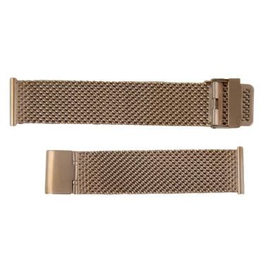 Rose Gold Tone 22mm Mesh Metal Watch Band 7 Inch Length 4 Rose Gold Tone 22mm Mesh Metal Watch Band 7 Inch Length - Image 4