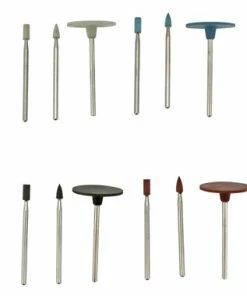 12 Piece Rubber Polishing Assortment 3/32" Shanks