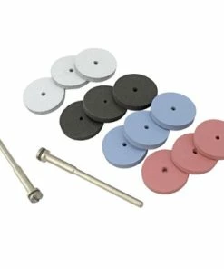 Silicon Carbide Polishing Wheels 5/8 Inch SQUARE Edge 14 Piece Set