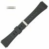 20mm Black Rubber Watch Band 7 2/8 Inch Length