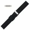 Black 22mm Silicone Watch Band Sport Strap 7 5/8 Inch Length