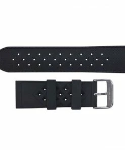 Black Silicone Watch Band 24mm Sport Strap 7 1/2 Inch Length -Cheap Watch Bands Store silicone watch band 2078 24photo3 57060.1659986016