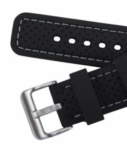 Black 24mm Silicone Watch Band Sport Strap 8 Inch Length -Cheap Watch Bands Store silicone watch band 2079 24photo4 50546.1659986016