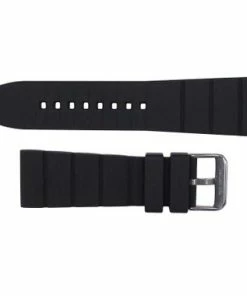 Black 26mm Silicone Watch Band 8 Inch Length -Cheap Watch Bands Store silicone watch band 2090 26photo3 83643.1659442721