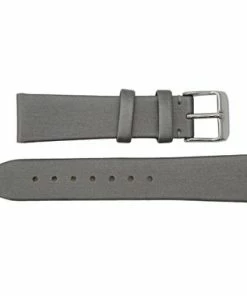 Hadley Roma 18mm Silver Grey Leather Watch Band Satin Finish Calf 6 5/8 Inch Length -Cheap Watch Bands Store silver grey leather watch band 117 18photo2 45899.1659442780