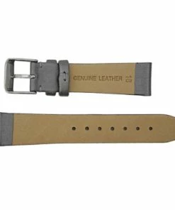 Hadley Roma 18mm Silver Grey Leather Watch Band Satin Finish Calf 6 5/8 Inch Length -Cheap Watch Bands Store silver grey leather watch band 117 18photo3 61825.1659442780