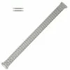 Hadley Roma 6 To 8 Inch Length Expansion Metal Stainless Steel Watch Band With Expandable Ends 10 To 14mm