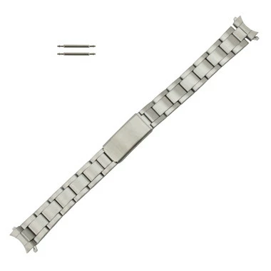 Silver Tone 6 1/2 Inch Length Metal Watch Band Multiple Curved End 12 To 16mm 1 Silver Tone 6 1/2 Inch Length Metal Watch Band Multiple Curved End 12 To 16mm