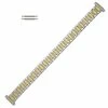 Metal Watch Band 6 To 10 Inch Length Expansion Style Two Tone Color Expandable Ends 10 To 14mm