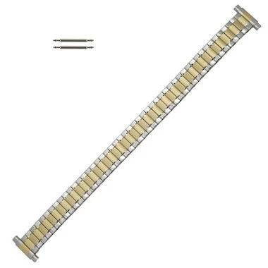 Metal Watch Band 6 To 10 Inch Length Expansion Style Two Tone Color Expandable Ends 10 To 14mm 1 Metal Watch Band 6 To 10 Inch Length Expansion Style Two Tone Color Expandable Ends 10 To 14mm