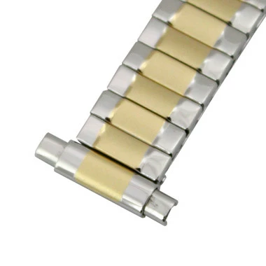 Metal Watch Band 6 To 10 Inch Length Expansion Style Two Tone Color Expandable Ends 10 To 14mm 2 Metal Watch Band 6 To 10 Inch Length Expansion Style Two Tone Color Expandable Ends 10 To 14mm - Image 2
