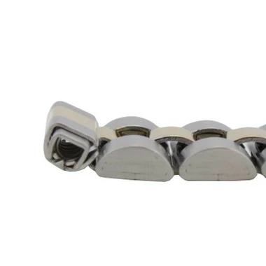 Hadley Roma Watch Band 6 1/2 Inch Length Two Toned Metal Expandable Ends 10 To 14mm 3 Hadley Roma Watch Band 6 1/2 Inch Length Two Toned Metal Expandable Ends 10 To 14mm - Image 3