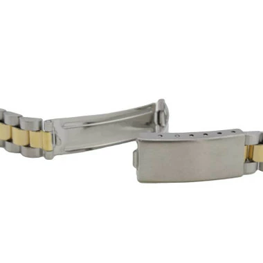 Hadley Roma Watch Band 6 1/2 Inch Length Two Toned Metal Expandable Ends 10 To 14mm 4 Hadley Roma Watch Band 6 1/2 Inch Length Two Toned Metal Expandable Ends 10 To 14mm - Image 4