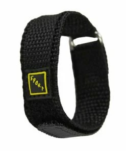 14mm Black Nylon Watch Strap Velcro® Style Sport Band 10 1/2 Inch Length