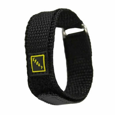 14mm Black Nylon Watch Strap Velcro® Style Sport Band 10 1/2 Inch Length 1 14mm Black Nylon Watch Strap Velcro® Style Sport Band 10 1/2 Inch Length