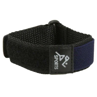 20mm Black/Blue Nylon And Leather Watch Strap Velcro® Style Sport Band 9 Inch Length 3 20mm Black/Blue Nylon And Leather Watch Strap Velcro® Style Sport Band 9 Inch Length - Image 3