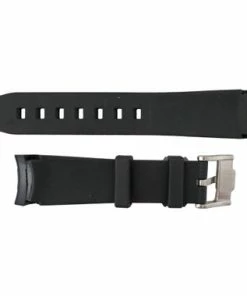 Black With White Stripe Silicone 21MM Made To Fit Rolex® Curved End Watch Band 7 Inch Length -Cheap Watch Bands Store white silicone watch band photo3 44981.1659442759