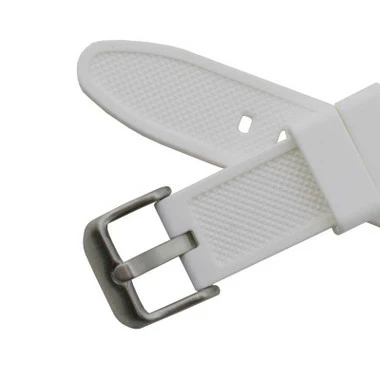 Silicone Watch Band White 18mm Sport Rubber Watch Band 7 7/8 Inch Length 4 Silicone Watch Band White 18mm Sport Rubber Watch Band 7 7/8 Inch Length - Image 4