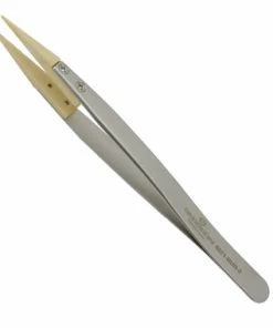 Bergeon #3 Nonmagnetic Stainless Steel Tweezer With Wood Tips