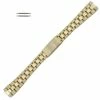 Hadley Roma 6 1/2 Inch Length Watch Band Gold Toned Metal Expandable Ends 10 To 14mm