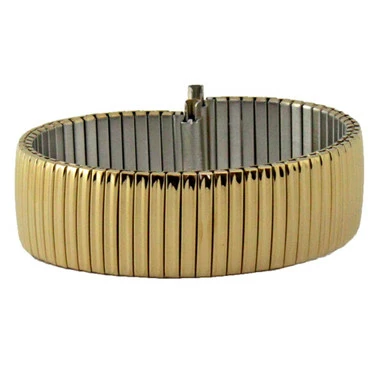 Yellow Gold Tone Metal Watch Band 6 3/4 To 12 Inch Long Length Expandable Ends Fit 16 To 22mm 4 Yellow Gold Tone Metal Watch Band 6 3/4 To 12 Inch Long Length Expandable Ends Fit 16 To 22mm - Image 4