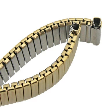 Yellow Gold Tone Metal Watch Band 6 3/4 To 12 Inch Long Length Expandable Ends Fit 16 To 22mm 5 Yellow Gold Tone Metal Watch Band 6 3/4 To 12 Inch Long Length Expandable Ends Fit 16 To 22mm - Image 5